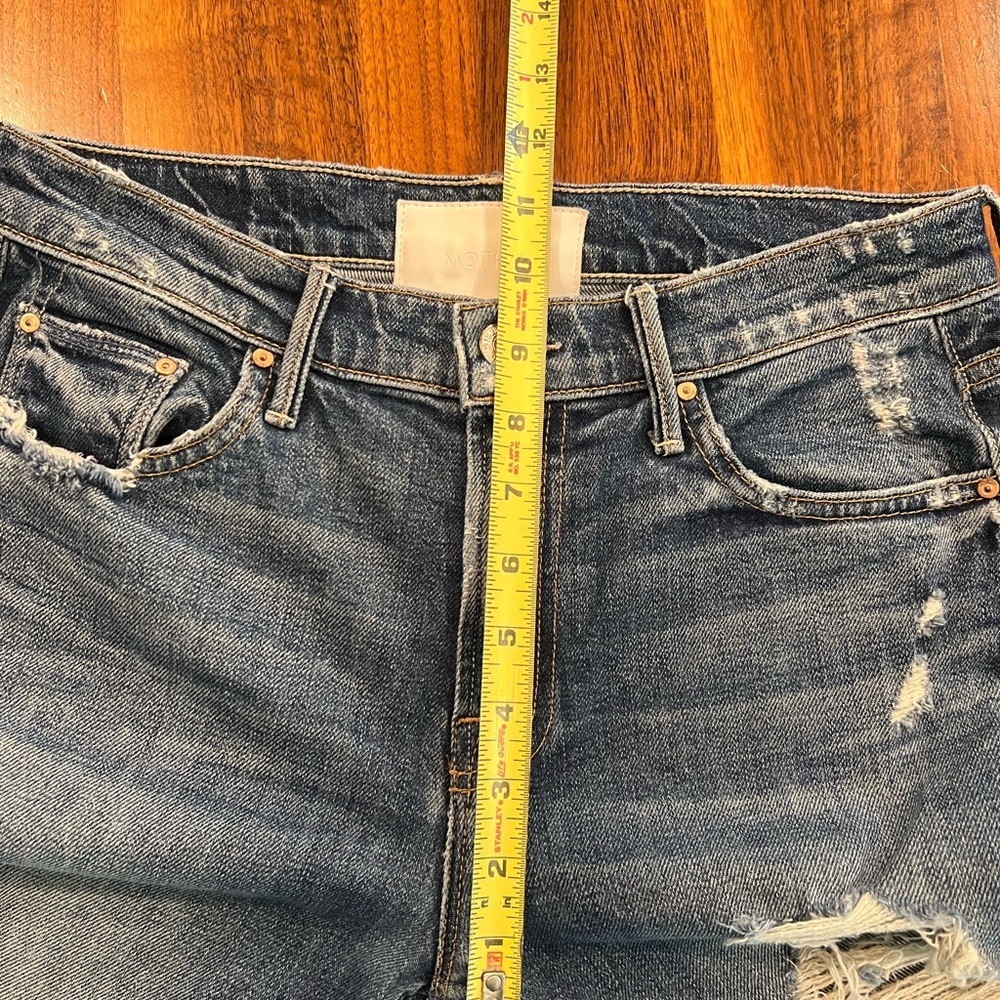 MOTHER The Sinner Jeans Ice Cream, You Scream Size 25 Distressed Mid-Rise Denim - Picture 13 of 15